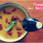 photo of pumpkin goji berry soup